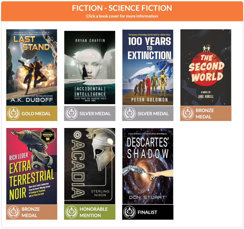 The Science Fiction winners for the Reader's Favorite 2026 competition.